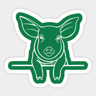 Little Piggy Drawing - cute pig design Sticker